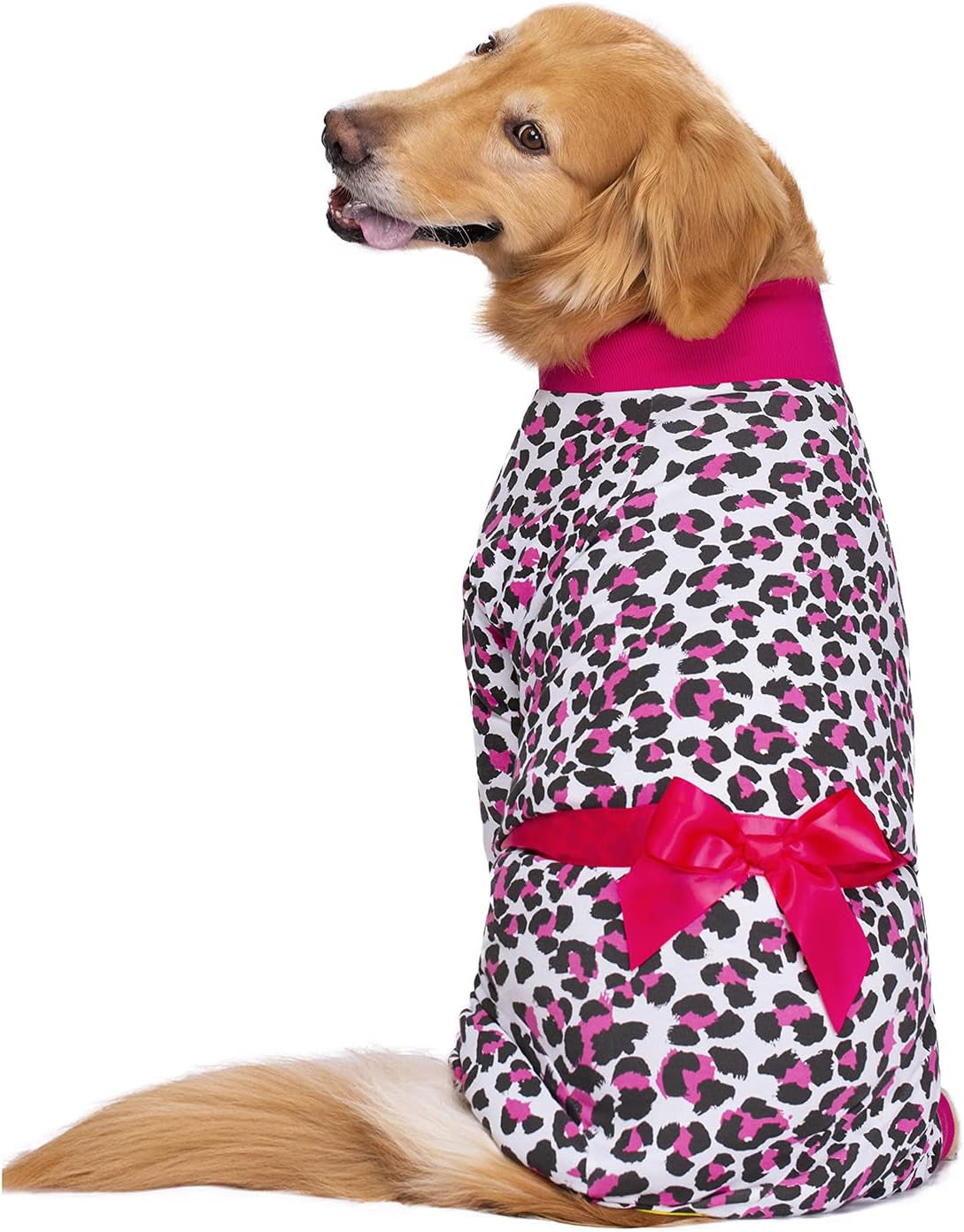 Medium Large Dog Recovery Suit for Dogs after Surgery Female Male Dog Neuter Spay Onesie for Shedding Prevent Licking Surgical Wound Dog Cone Alternative Leopard Print